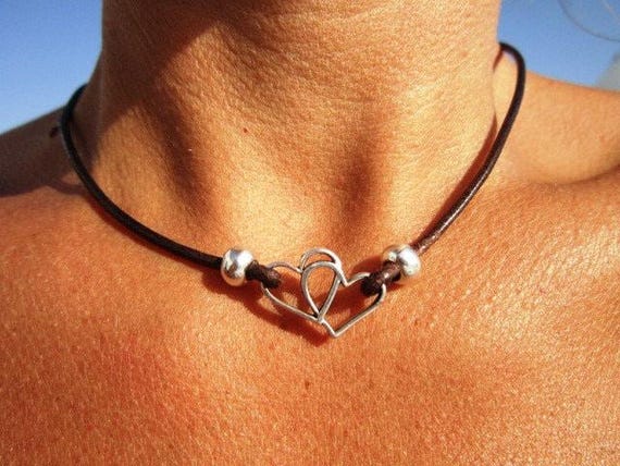 heart  love necklace, silver heart pendant beaded jewelry, silver necklace, etsy jewelry, heart pendant, girlfriend necklace
