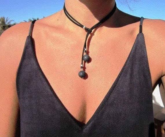 Best Selling Items Y Lariat Lava stone Necklace Gift for Her • Bohemian jewelry Necklaces for Women • Personalized Jewelry gifts