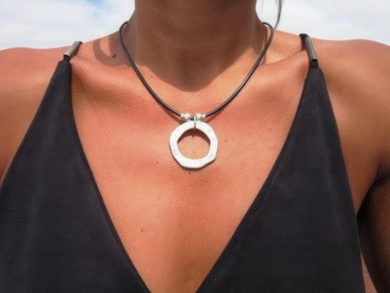 Handmade jewelry Ring Necklace Gift for Her • Bohemian Best Selling Items Silver Necklaces for Women • Personalized Jewelry Gift for Her