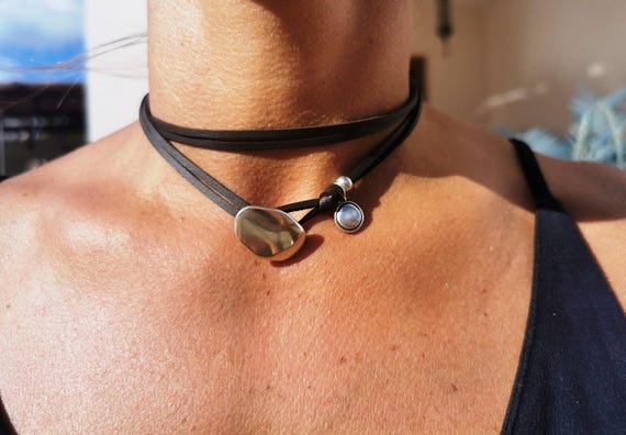 EVERYDAY NECKLACE leather womens necklace, handmade jewelry, friend gift ideas, modern necklace gifts, statement necklaces, bohemian jewelry