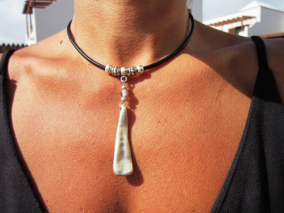 Handmade Simple Leather Necklace Gift for Her • Unique Couples Necklace Jewelry • Personalized Jewelry Best selling items Gifts By Kekugi