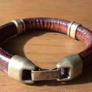Handgefertigtes Leder Herren Armband • Passende Paar Armbänder • Benutzerdefinierte Herren Armband Geschenk für Ihn • Bestseller Schmuck von Kekugi Bild 5