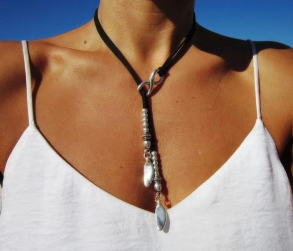 Couples Beaded Y Lariat Necklace Charm • Bohemian Handmade Jewelry Necklaces for Women • Personalized Jewelry Gift for Her • Birthday gift