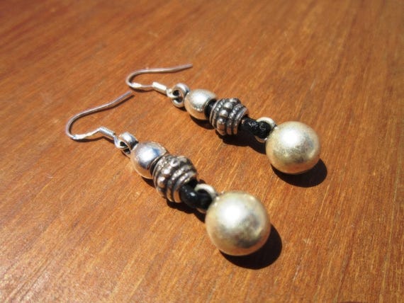 Sterling Silver hook earrings dangle • Beaded Drop Boho Earrings • Dainty Cute Handmade jewelry Gift for Her by kekugi