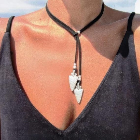 Bohemian arrowhead Y lariat necklace • Couples Boho necklace • Best Selling Items Gift for Her • Personalized Jewelry gifts