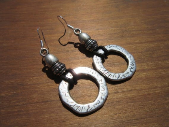 Gift for her hook sterling silver earrings dangle, statement drop beaded earrings. Personalized handmade jewelry, cute boho unique earrings.