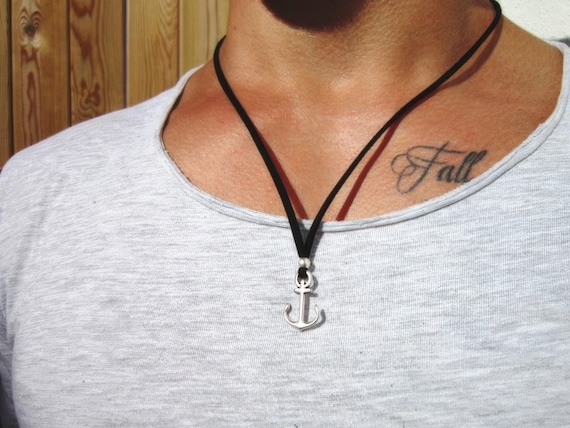 Silver Necklace for Men – Charm Necklace Custom Gift Mens Jewelry Gifts for Men Unique Handmade by Kekugi