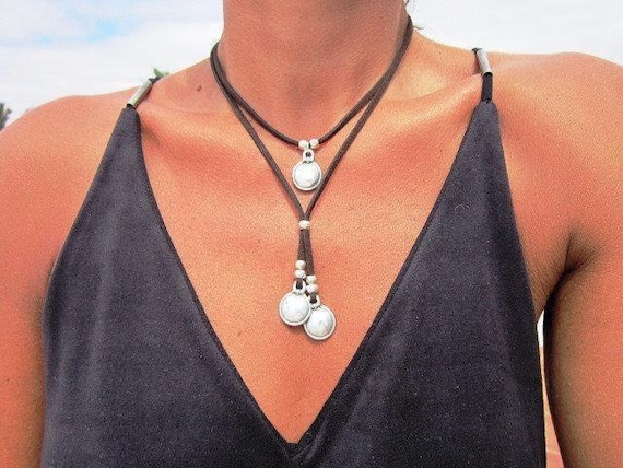 Custom Beaded Necklace with Silver Charm • Bohemian Handmade Personalized Jewelry • Best selling items birthday or anniversary Gift for her