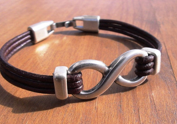 infinity bracelet, anniversary bracelet, silver bracelet, leather bracelet, Personalized Bracelet, Friendship Bracelet, charm Bracelet