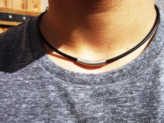 Silver Necklace for Men – Charm Necklace Custom Gift Mens Jewelry Gifts for Men Unique Handmade by Kekugi