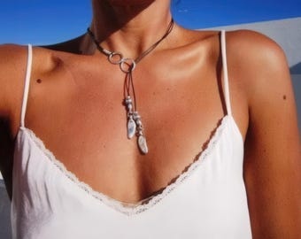 Y lariat Necklace with charm birthday gift for Her Mom or Mama • Personalized Gifts Anniversary Gift • Bohemian Jewelry Best selling items