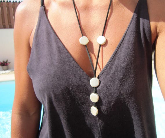 Long Pendant Necklaces for Women Best Selling Items • Unique Chunky Pendant Necklace • Bohemian Personalized Jewelry Gifts for Her