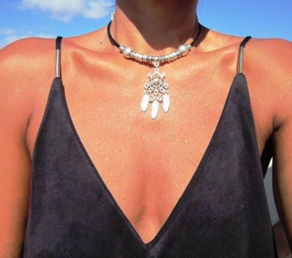 Personalized Jewelry Necklaces for Women • Silver Beaded Necklace with Pendant Charm • Best selling items Custom Gift for her