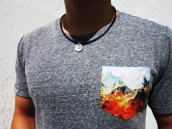 Silver Couples Necklace for Men – Charm Necklace Custom Gift Mens Jewelry Gifts for Men Unique Handmade by Kekugi