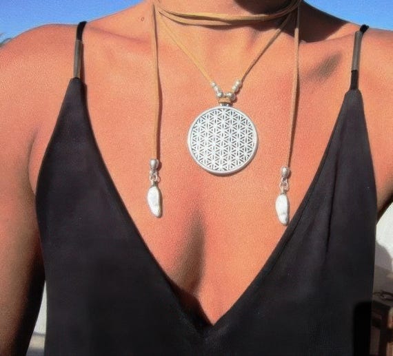 Best Selling items Silver Everyday Pendant Beaded Necklace • Boho Layered Chunky Necklace Gift for Her • layering Necklaces for Women