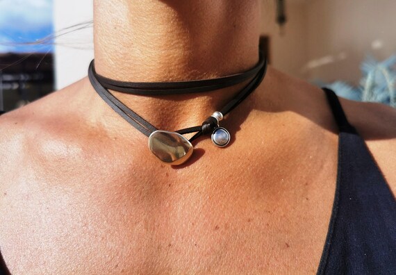 EVERYDAY NECKLACE leather womens necklace, handmade jewelry, friend gift ideas, modern necklace gifts, statement necklaces, bohemian jewelry
