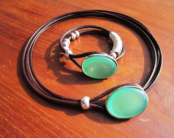 Beaded bracelet choker necklace , aqua green necklace, handmade jewelry, bohemian necklace, womens chokers, boho necklace