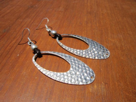 statement dangle hoop earrings, sterling silver earring hoops, bohemian drop earrings Set