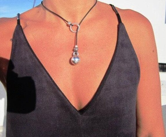 Y lariat necklace, Dainty silver Lariat Necklaces for women, Simple Layering Necklace