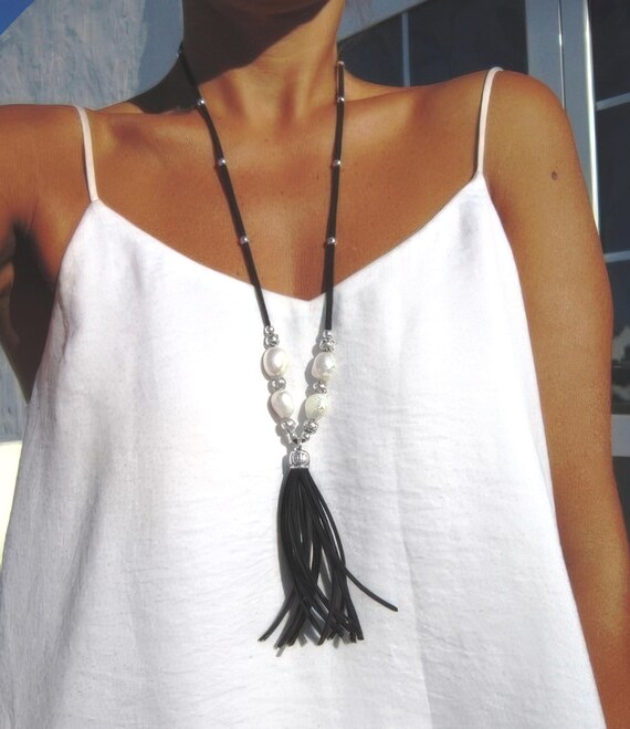 Silver Chunky Couples pearl Necklace Pendant • Beaded Charm Necklace • Personalized Jewelry Gifts Best selling items Host Gift for Her