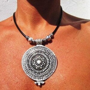 Custom Statement Silver Beaded Necklace with Pendant Charm • Custom Personalized Black Owned Jewelry • Best selling items Gift for Her