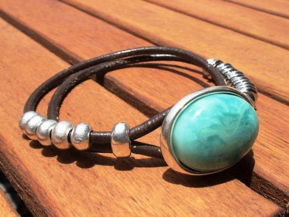 turquoise bracelet jewelry • Beaded Bracelet Personalized Gifts • Silver Custom Bracelet • Personalized Handmade Jewelry Gift for Her