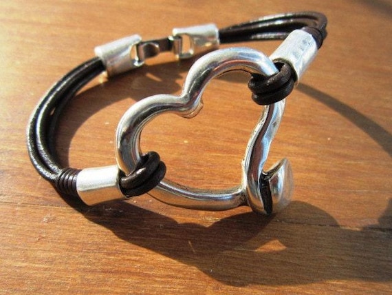 Leather & Silver Bracelets for Women • Matching Couple Bracelets • Custom bracelet Gift for women • Best Selling jewelry Items by Kekugi