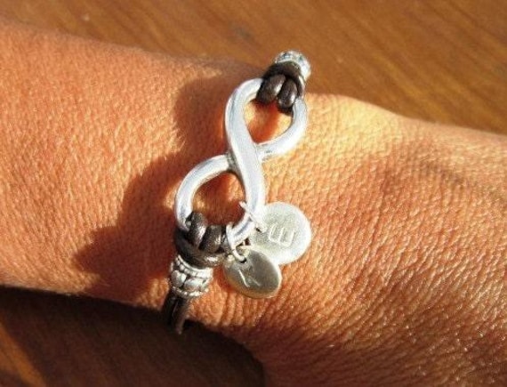 Custom Charm Silver Beaded initial Bracelet • Bohemian Handmade Jewelry • Personalized Custom jewelry Gift for Her & Birthday Gift by kekugi