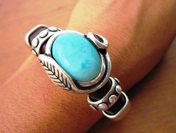 turquoise bracelet, boho jewelry, native bracelets, blue leather bracelet, essential bracelet, trendy Bracelets, trendy accessories, kekugi