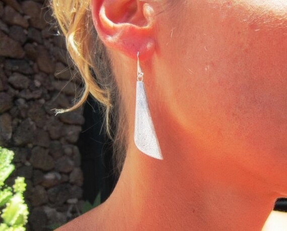 Sterling Silver hook earrings dangle • Beaded Drop Boho Earrings • Dainty Cute Handmade jewelry Gift for Her by kekugi