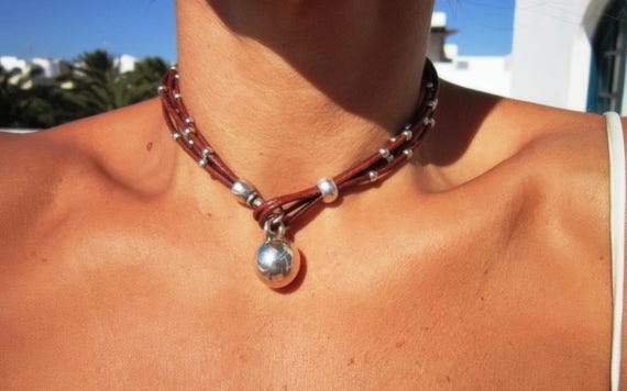 Statement Pendant Charm Necklace • Silver Beaded Necklaces for Women • Handmade Personalized Jewelry Best selling items Gifts By Kekugi