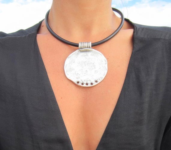 Personalized Bohemian Jewelry Necklaces for Women • Boho Silver Beaded Necklace with Pendant Charm • Best selling items Custom Gift for her