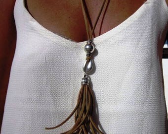 shell tassel necklace, leather tassel necklace, long tassel necklace, tassel necklaces, boho tassel necklace, jewelry with tassel