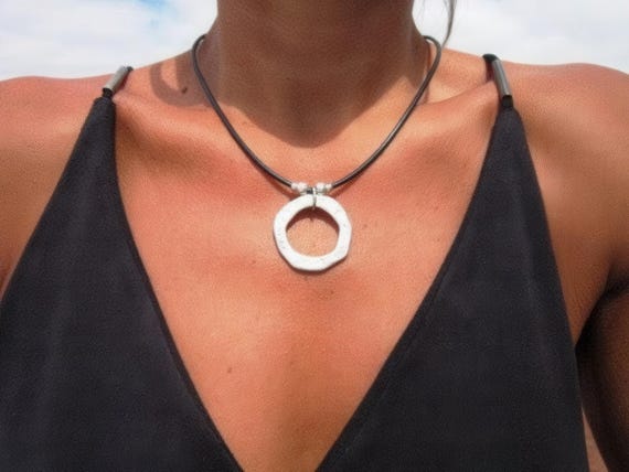 Handmade jewelry Ring Necklace Gift for Her • Bohemian Best Selling Items Silver Necklaces for Women • Personalized Jewelry Gift for Her