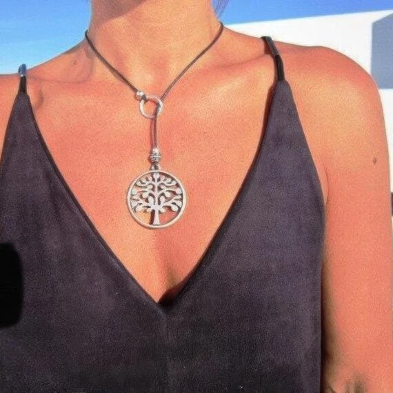 Jewelry Best Selling Items  • Y Lariat Necklace tree of life charm  • Bohemian jewelry for Women • Personalized Jewelry gifts by kekugi