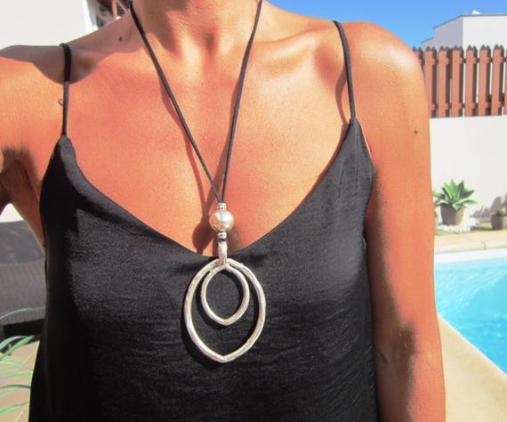 statement necklace, silver necklaces for women boho jewelry