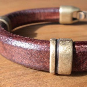 Handgefertigtes Leder Herren Armband • Passende Paar Armbänder • Benutzerdefinierte Herren Armband Geschenk für Ihn • Bestseller Schmuck von Kekugi Bild 3