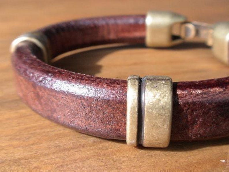 Handgefertigtes Leder Herren Armband • Passende Paar Armbänder • Benutzerdefinierte Herren Armband Geschenk für Ihn • Bestseller Schmuck von Kekugi Bild 3