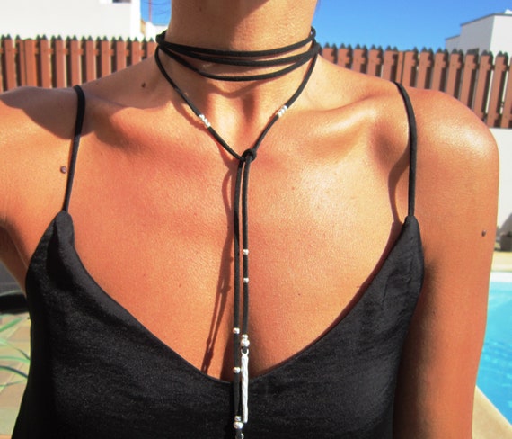 wrap statement necklaces for women, choker necklace boho jewelry