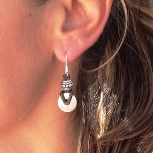 Orecchini pendenti in argento • Perline e stile boho con gancio in argento sterling