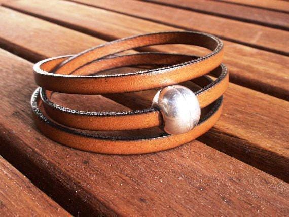 Leather & Silver Charm Beaded Bracelet • Handmade Jewelry Gift for Her • Custom Bracelet gift • Personalized jewelry gifts by kekugi