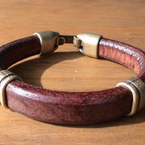 Handgefertigtes Leder Herren Armband • Passende Paar Armbänder • Benutzerdefinierte Herren Armband Geschenk für Ihn • Bestseller Schmuck von Kekugi Bild 4