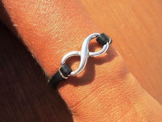 Leather & Silver Mens Bracelet • Matching Couple Bracelets • Custom mens bracelet Gift for him • Best Selling Items jewelry by Kekugi