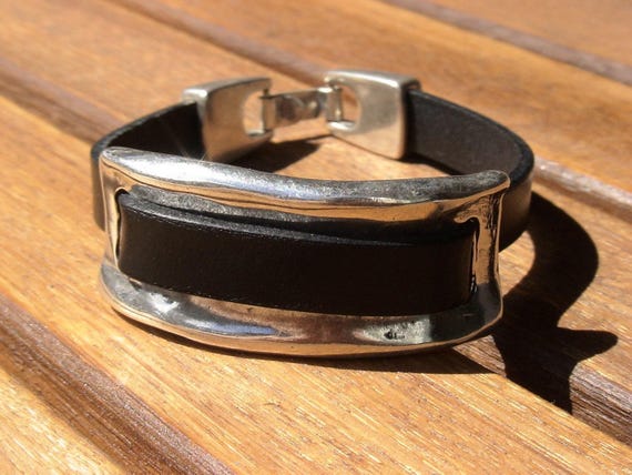 Leather & Silver Bracelets for Women • Matching Couple Bracelets • Custom bracelet Gift for women • Best Selling jewelry Items by Kekugi