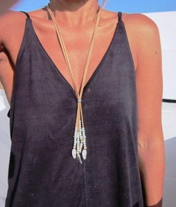 Boho Chunky Necklace • Bohemian Handmade Jewelry • Personalized Jewelry Gift for Her • Birthday gift Anniversary or Gift for Mom