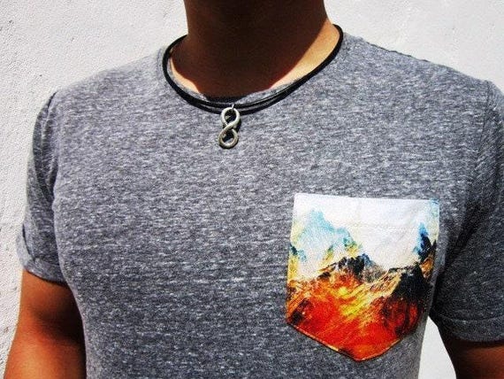 Mens Necklace Leather Pendant Couples Necklace – Handmade Jewelry Gift for Him Personalized Jewelry by Kekugi