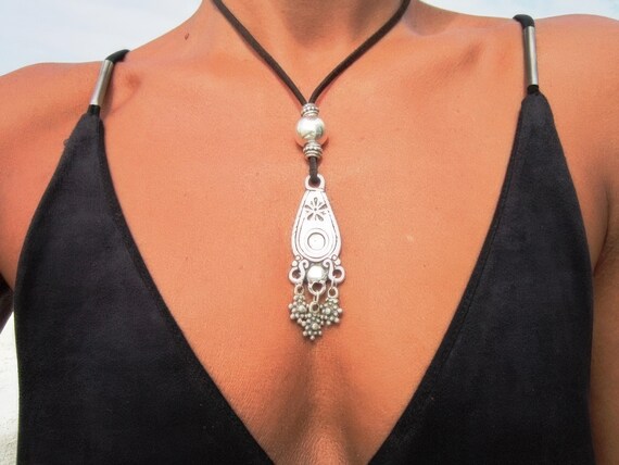 womens long Pendant necklaces, boho bohemian jewelry, tassel necklaces for women
