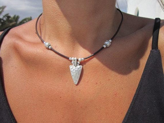 Statement Pendant Charm Couples Necklace • Silver Beaded Necklaces for Women • Handmade Personalized Jewelry Best selling items Gifts