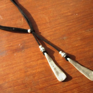 Bohemian necklace, y necklace, lariat necklace, leather necklaces for women, pendant necklace, boho necklace, leather necklace image 9