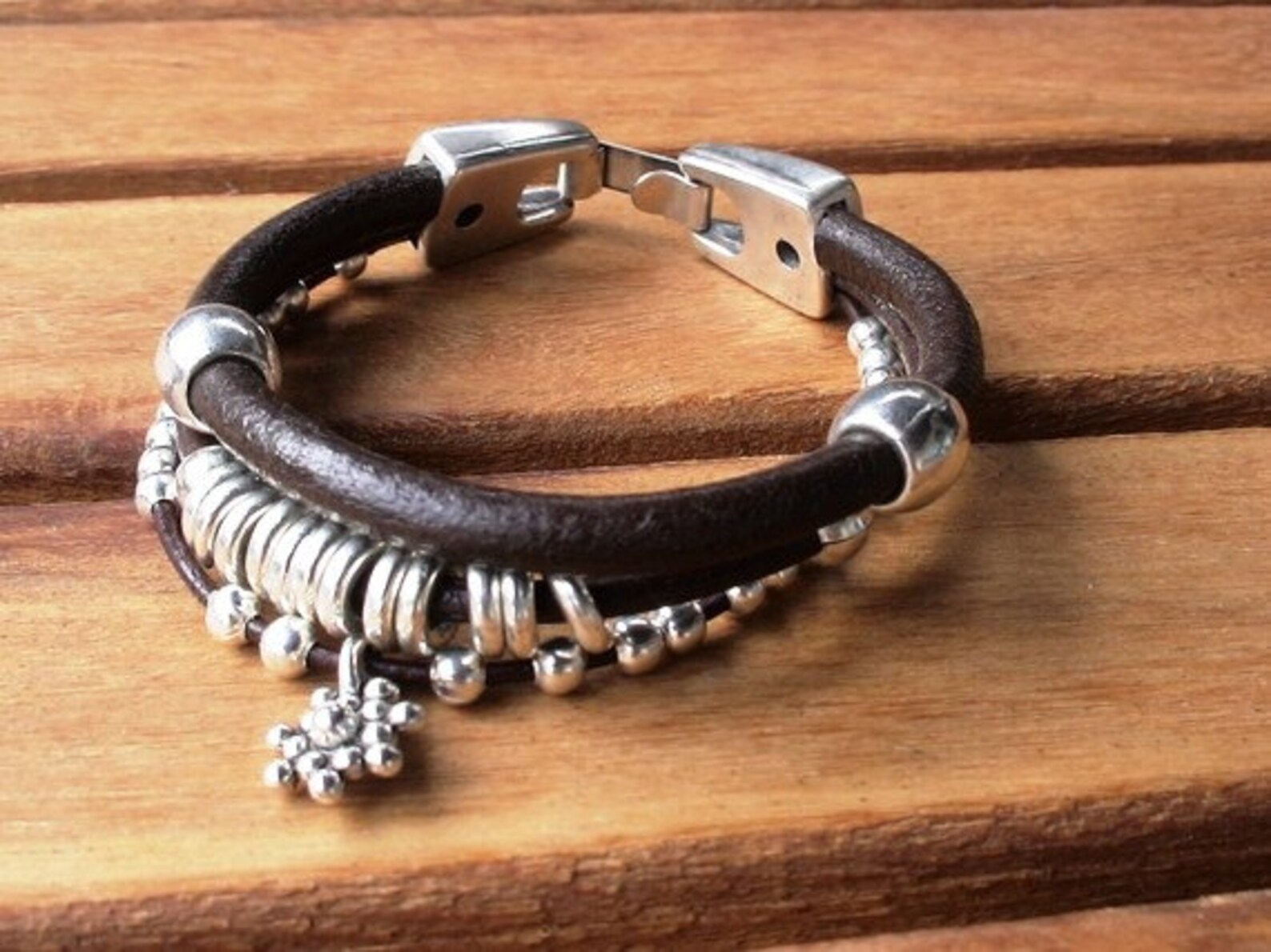 Silver Mystic Multi Stretch Bead Bracelet main image 1